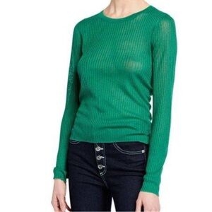 Veronica Beard Emerald Ribbed Sweater